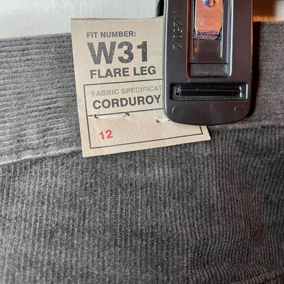 NWT Express dark gray corduroy flare pants 31 - Picture 10 of 13